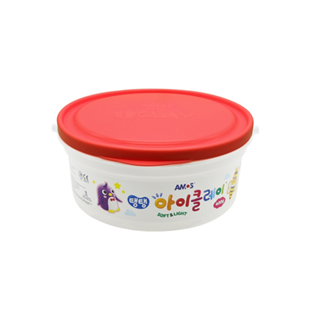 탱탱아이클레이 400g 빨강 버켓 1통