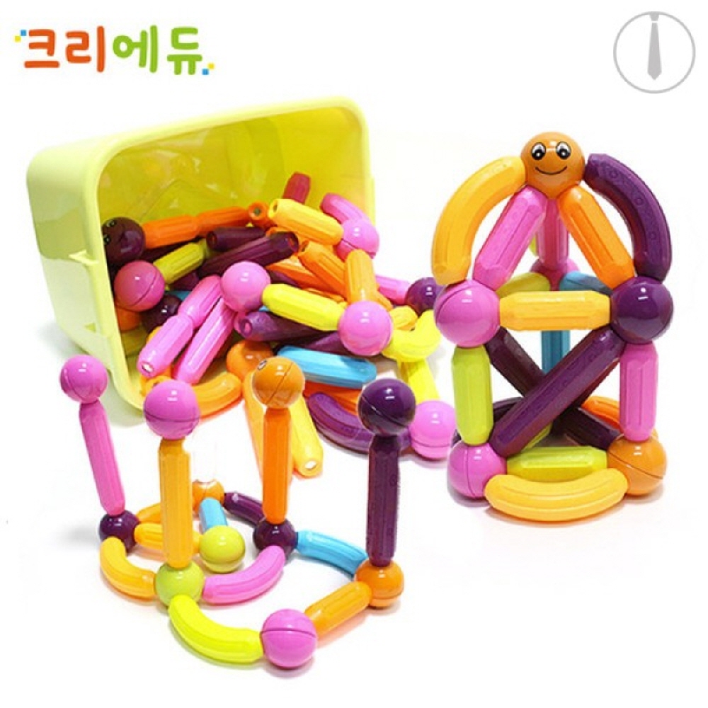 [크리에듀] 팝마그네틱블록 64pcs